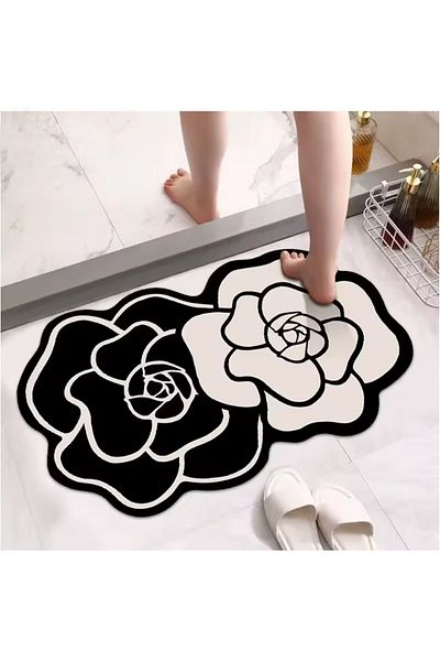 Chilai Home Bungari Rose Bath Mat 60X100Cm Non-Slip Base Djtbanyo