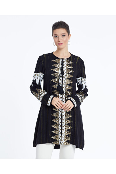 SERPİL İşlemeli Kadın Tunik - Uzun Kollu - Modern ve Şık Tasarım - Günlük ve ...