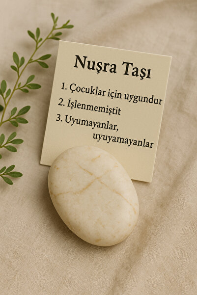 Doğal İşlenmemiş Nuşra Taşı Gece Koruyucusu