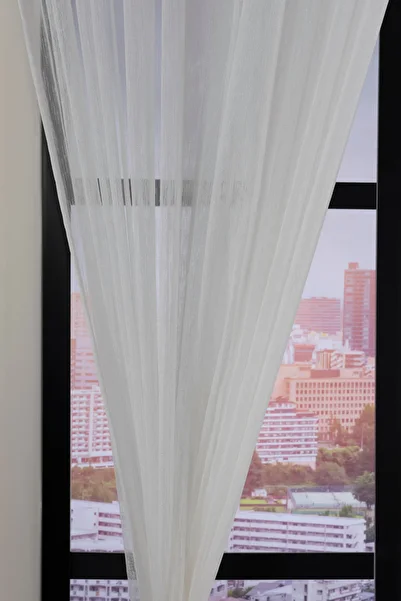 Premier Home Polari Tulle Curtain 300X270 Off White