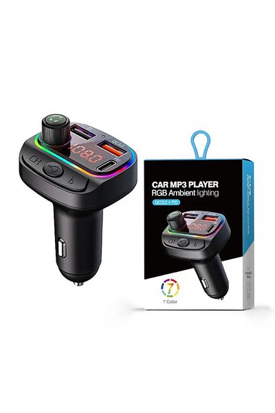 OEM FM Transmitter Bluetooth 5.0, Fast Charging, RGB Lighting, Microphone