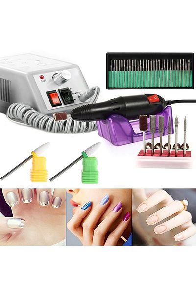 zenifique Zenifique® Professional Nail File, Electric False Nail File 20,000 Rpm, Gray
