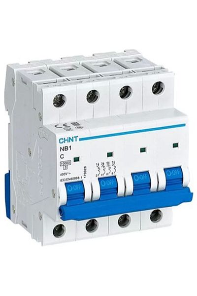 chint سلسلة Nb1 / 4 أقطاب / 10ka / نوع C / 40a / صمامات أوتوماتيكية