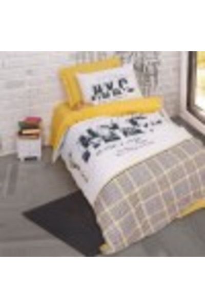 Cotton Box Lenjerie pat 1 persoana, bumbac 100% ranforce, cearceaf pilota 160x220cm, Cotton Box, Worldwide Caro