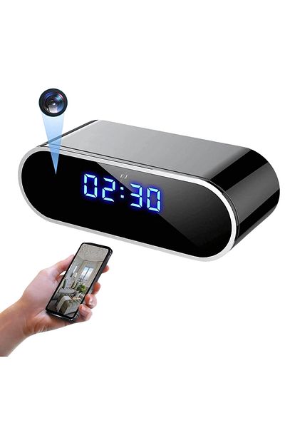 Spionescu Clock with hidden audio-video camera, WiFi, HD, night vision - 128 GB