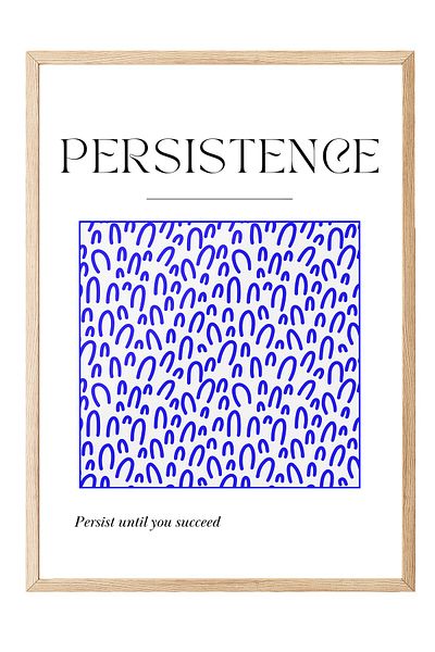 Postifull Wooden Framed Painting, Text, Pattern, Minimalist, Typography-Based, White, Blue Color Poster, Summer 2025