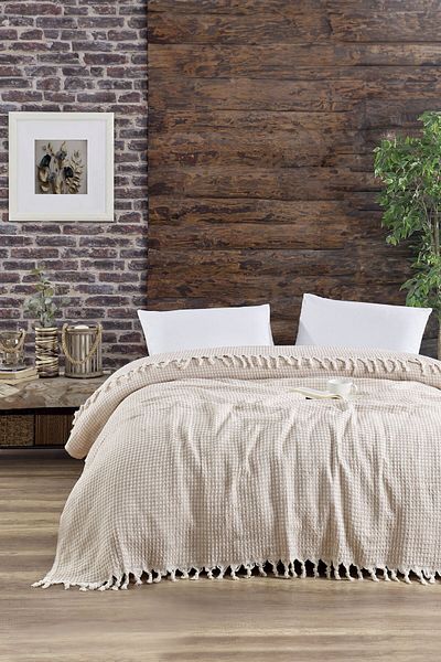 Rebeka Home Collection Pyramid Beige 200X230 Double Pique
