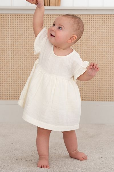 Lilabio 100% Cotton Muslin Baby Bodysuit