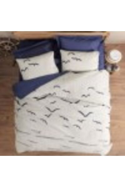 Cotton Box Set pat 4 anotimpuri bumbac 100% ranforce cu pescarusi, 1 persoana, Cotton Box, Larum