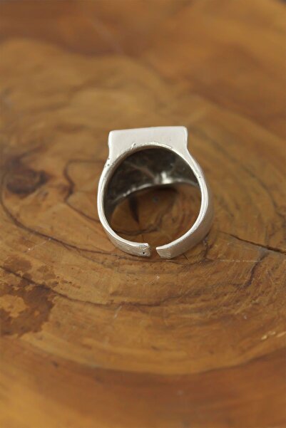Toptan Bulurum Eye Detail Metal Adjustable Men's Ring