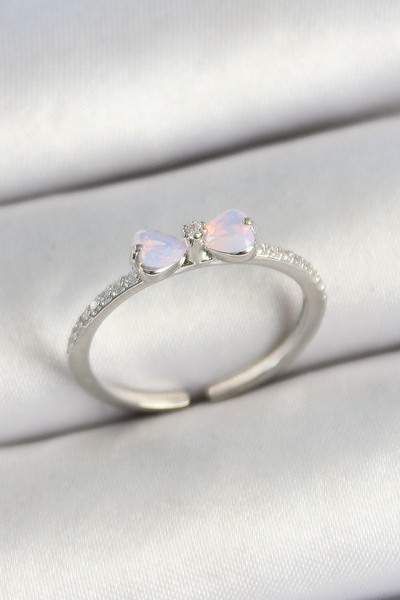 ELİZ BERRA MODA خاتم نسائي قابل للتعديل من حجر الزركون واللون الذهبي مع شكل ف...