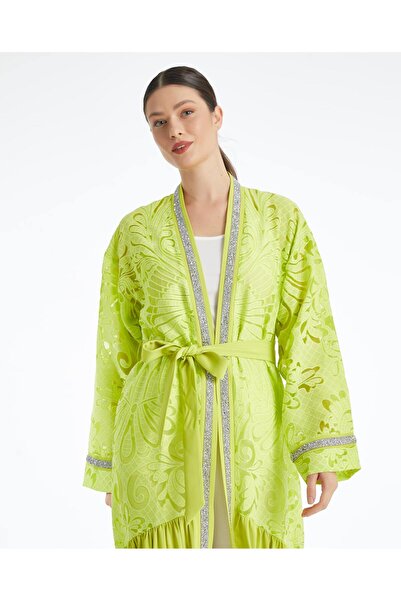 SERPİL Kadın Şık Tunik - Transparan Detaylı - Taş İşlemeli - Özel Gün ve Dave...