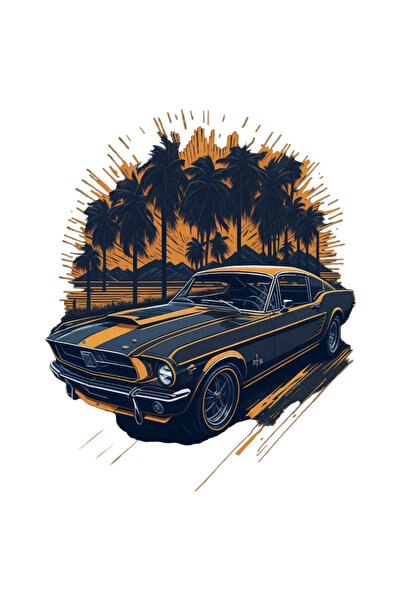 INOVATIX Set de 8 bucăți, autocolant mașină vintage, INOVATIX®. 6 cm