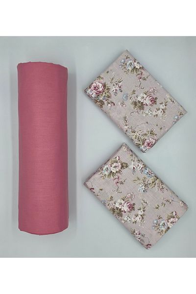 pınarhome collectıon 100% Organic Cotton Soft Fabric Embedded Sheets+Pillow Cover Corner Depth 28-30 Cm**New Season**