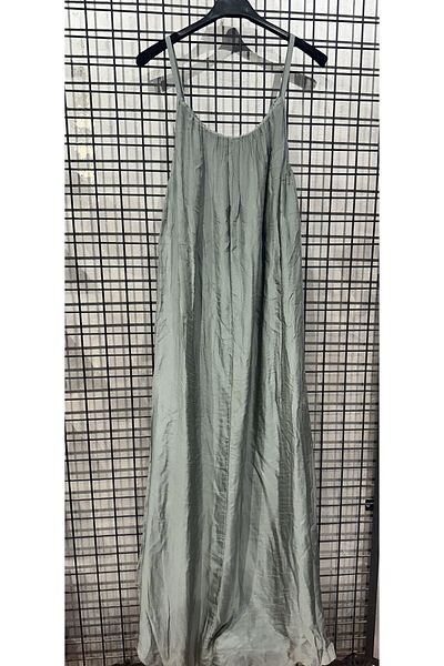 MADE İN ITALY Italian Silk Dress with Inner Lining and Straps