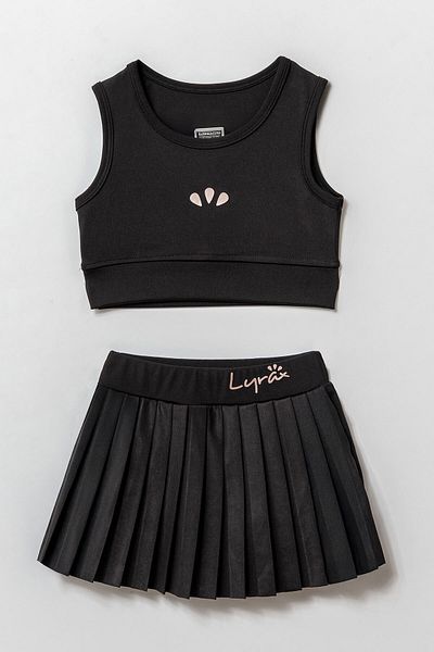Beniizle Lyrax ανάγλυφο σορτς με φούστα Crop Girl's Sports Suit