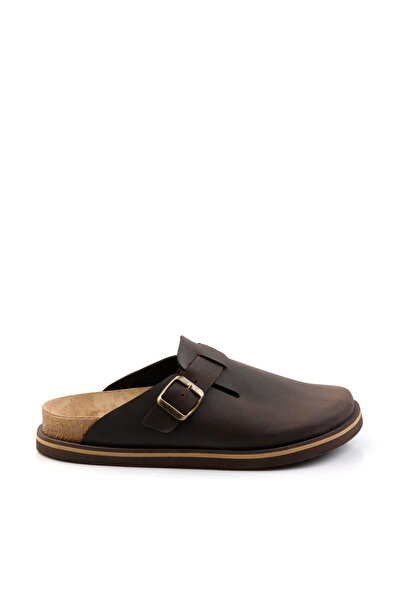 Bambi Kahve Leather Erkek Terlik E04801300003