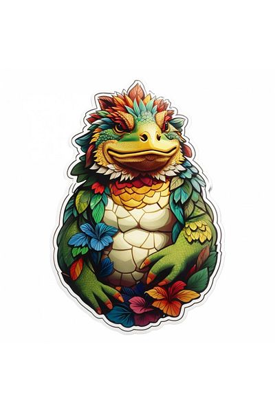 INOVATIX Set of 8 pieces, Sticker Mythological character Kappa, INOVATIX®. 6 cm
