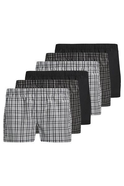 Jack & Jones JACK&JONES Herren Web-Boxershorts, 6er Pack - JACMILANO WOVEN BOXERS 6 PACK , Baumwolle