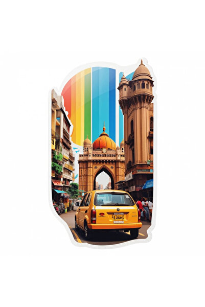 INOVATIX Set of 8 pieces, Mumbai City Sticker, INOVATIX®. 6 cm