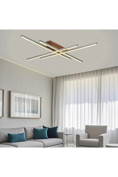 Özcan Aydınlatma Özcan Aydınlatma 3148-2-16 Elppir 4 Çubuklu Armatür Gri