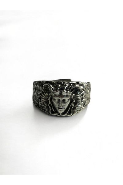 PrestigeSO Stainless Steel Ring with Medusa Symbol |   Mythological & Unisex Design