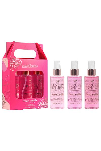 The Luxury Bathing Company Tempting Trio Gift Set, Sweet Vanilla & Almond Glaze, The Luxury Bathing Company, 3 x 100 ml