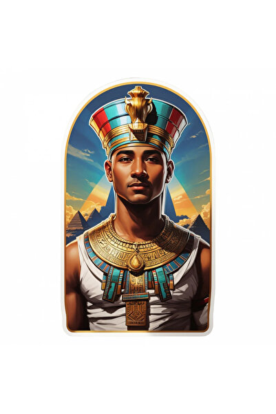 INOVATIX Set de 8 piese, autocolant Imhotep zeul egiptean, INOVATIX®. 6 cm