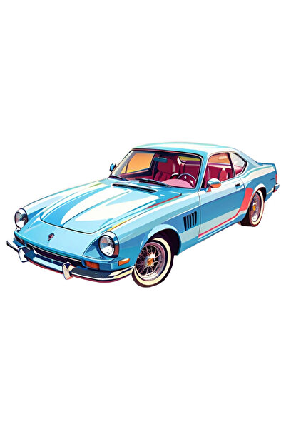 INOVATIX Set de 8 bucăți, autocolant mașină vintage, INOVATIX®. 6 cm