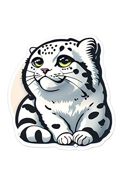 INOVATIX Set de 8 piese, autocolant leopard de zăpadă, INOVATIX®. 6 cm