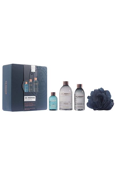 The Luxury Bathing Company Freshen Up Gift Set, GC Homme Fine Grooming, Metal Box, The Luxury Bathing Company, 4 items