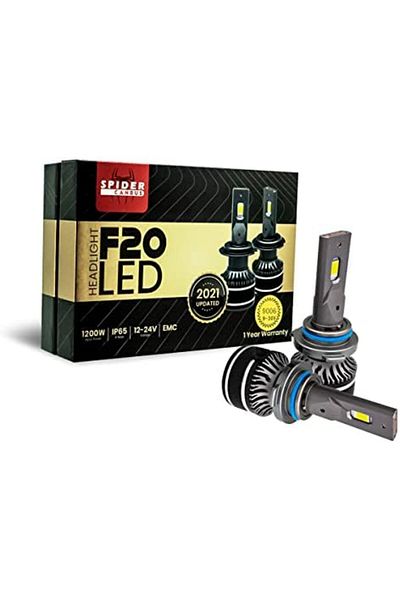 Spider F20 Series Super Bright 1200W LED Car Headlight Kit Bulb LED Headlight, 9006 Base For Univers