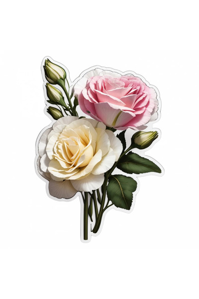 INOVATIX Set de 8 piese, Autocolant flori de Lisianthus cu boboci, INOVATIX®....