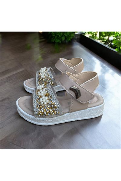 Hızlı Al Girl's Sandals. Girl's Sandals with Velcro, Suitable for Daily Use.