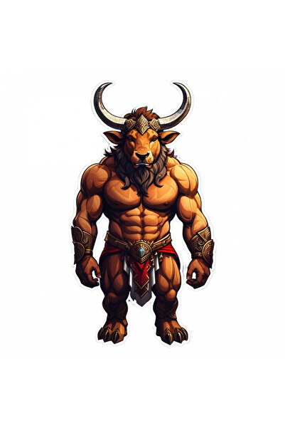 INOVATIX Σετ 8 τεμαχίων, Αυτοκόλλητο Μινώταυρου με κέρατα, INOVATIX®. 6 εκ.