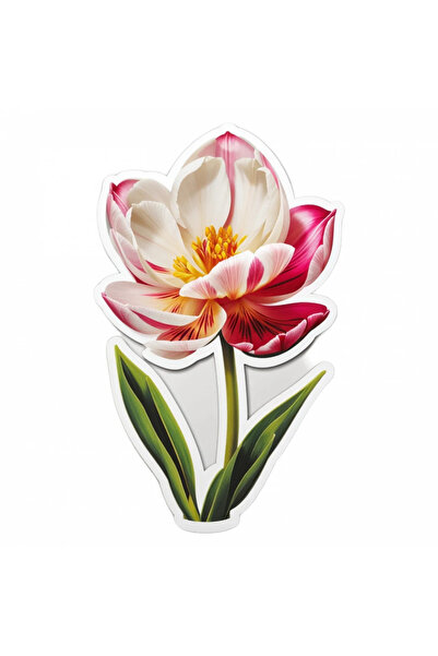 INOVATIX Set de 8 piese, autocolant lalea cu frunze, INOVATIX®. 6 cm