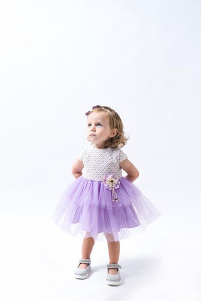 MODA Baby Girl Lila Evening Dress