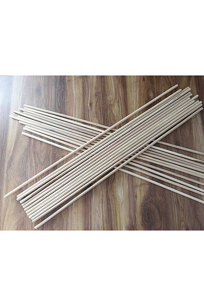SOFT Wooden 10 mm Rod with Kavela 50 cm 20 Pcs Rod with Kavela