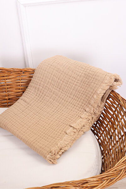 Jusso Muslin Tasseled 4 Layer Blanket