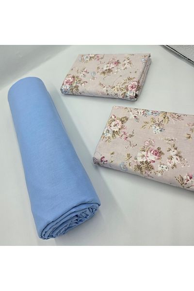 pınarhome collectıon 100% Organic Cotton Soft Fabric Embedded Sheets+Pillow Cover Corner Depth 28-30 Cm**New Season**