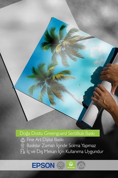 Postifull Wooden Framed Painting, Palm Trees, Illustration, Maximalist, Blue Color Poster, 2025 Summer Selection
