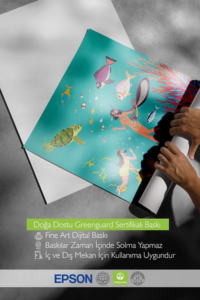 Postifull Wooden Framed Painting, Sea Exploration, Illustration, Maximalist, Colorful Color Poster, 2025 Summer Selection