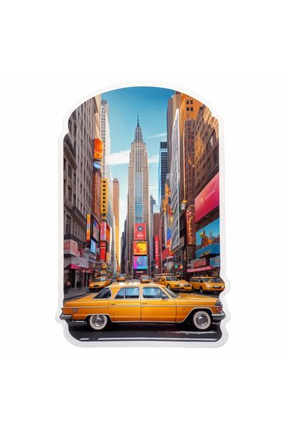 INOVATIX Set de 8 piese, autocolant New York City Wallstreet, INOVATIX®. 6 cm