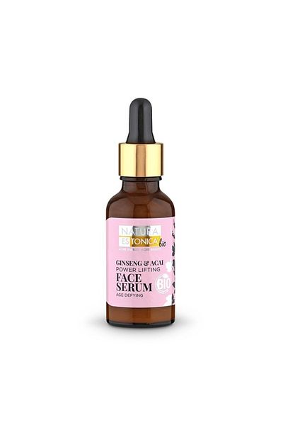 Natura Estonica Serum lifting pentru ten matur si sensibil Ginseng si Acai, 30ml - Natura Estonica