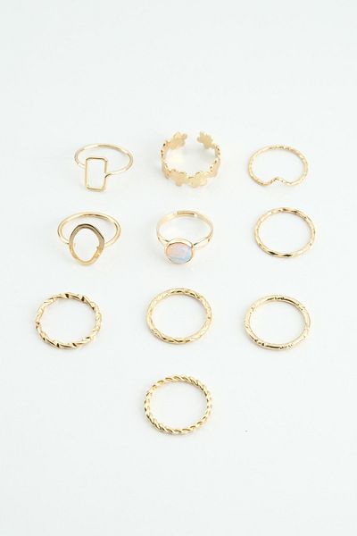 Jack Ferrero Gold Women's Ring Set Color-Resistant