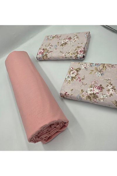 pınarhome collectıon 100% Organic Cotton Soft Fabric Embedded Sheets+Pillow Cover Corner Depth 28-30 Cm**New Season**
