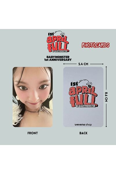 Kpop Dünyasi Babymonster'' 1St Anniversary'' Photocards 1St