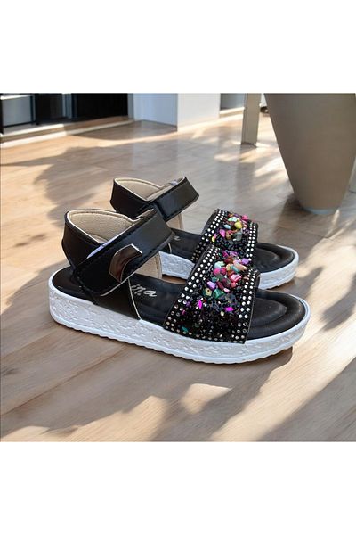 Hızlı Al Girl's Sandals. Girl's Sandals with Velcro, Suitable for Daily Use.