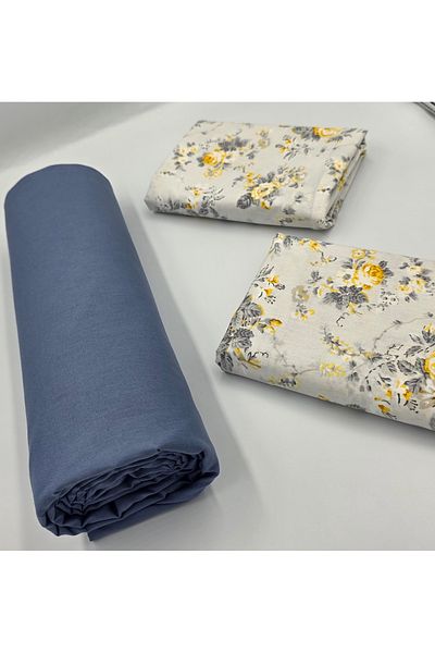 pınarhome collectıon 100% Organic Cotton Soft Fabric Embedded Sheets+Pillow Cover Corner Depth 28-30 Cm**New Season**