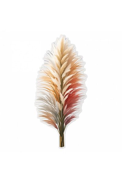 INOVATIX Set of 8, Pampas Grass Sticker, INOVATIX®. 6 cm